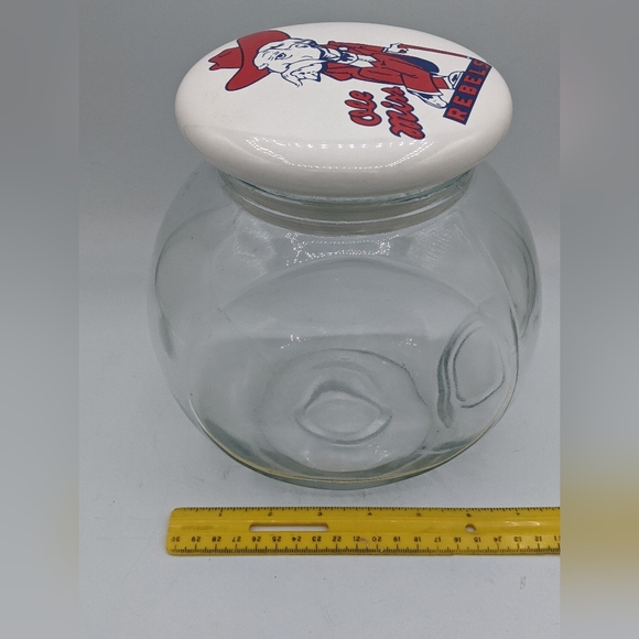2004 Ole Miss Rebels Colonel Reb Cookie Candy Counter Snack Jar - Picture 4 of 10